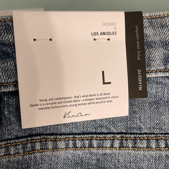 NWT Kancan size large women’s distressed jean shorts - Picture 7 of 9